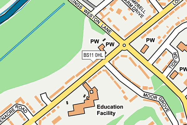 BS11 0HL map - OS OpenMap – Local (Ordnance Survey)