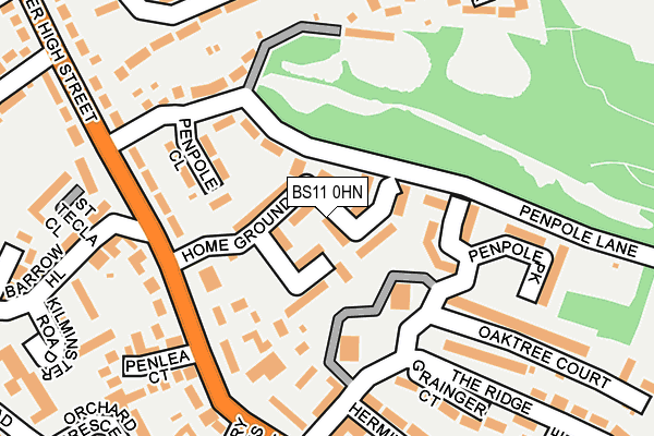 BS11 0HN map - OS OpenMap – Local (Ordnance Survey)