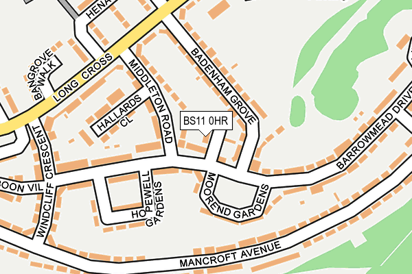 BS11 0HR map - OS OpenMap – Local (Ordnance Survey)