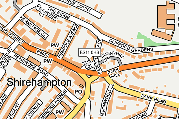 BS11 0HS map - OS OpenMap – Local (Ordnance Survey)