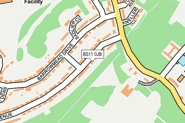 BS11 0JB map - OS OpenMap – Local (Ordnance Survey)