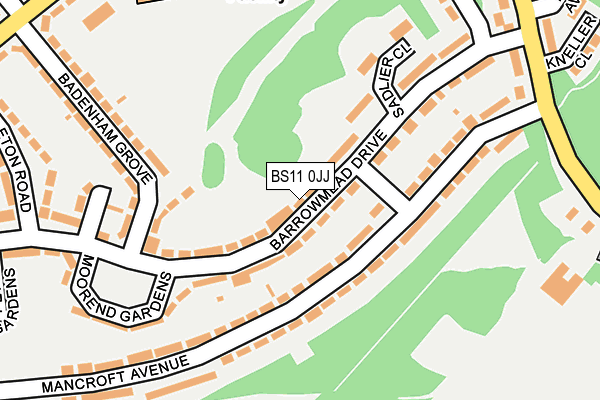 BS11 0JJ map - OS OpenMap – Local (Ordnance Survey)
