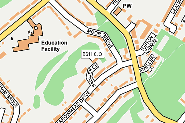 BS11 0JQ map - OS OpenMap – Local (Ordnance Survey)