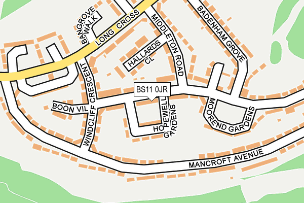 BS11 0JR map - OS OpenMap – Local (Ordnance Survey)