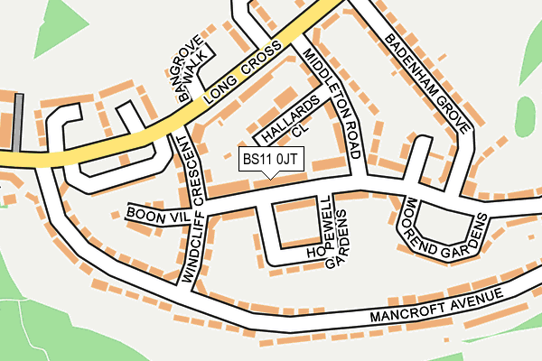 BS11 0JT map - OS OpenMap – Local (Ordnance Survey)