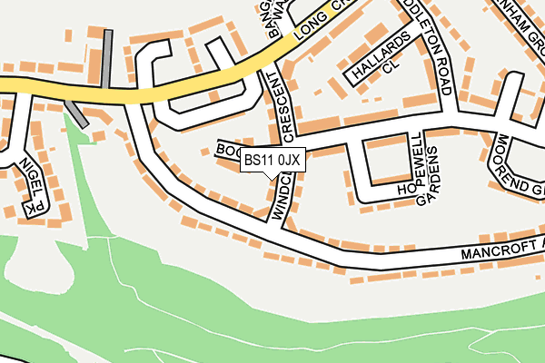 BS11 0JX map - OS OpenMap – Local (Ordnance Survey)