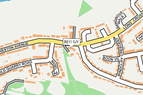 BS11 0JY map - OS OpenMap – Local (Ordnance Survey)