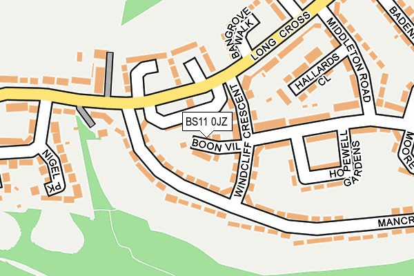 BS11 0JZ map - OS OpenMap – Local (Ordnance Survey)