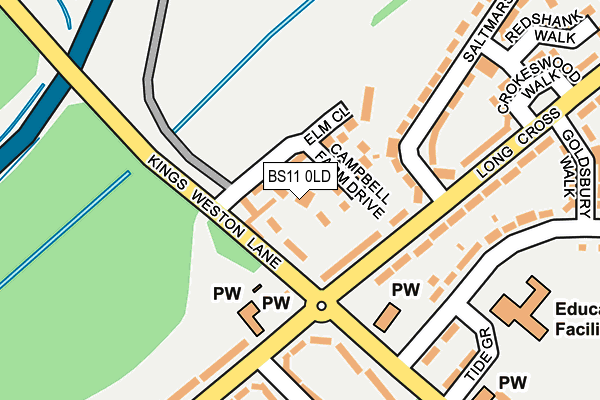 BS11 0LD map - OS OpenMap – Local (Ordnance Survey)