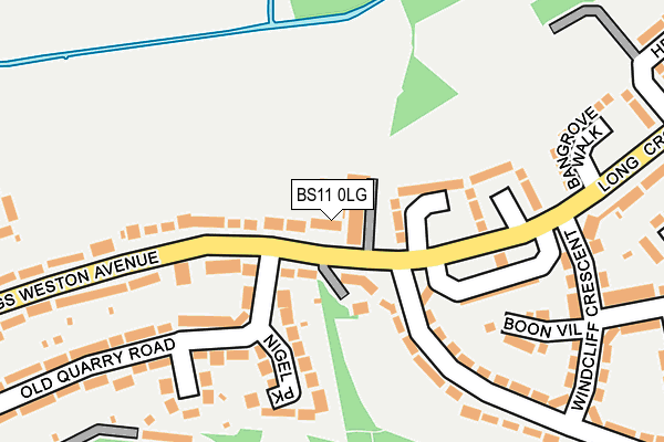 BS11 0LG map - OS OpenMap – Local (Ordnance Survey)