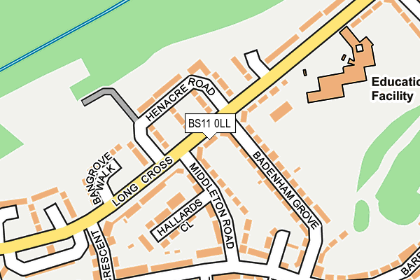 BS11 0LL map - OS OpenMap – Local (Ordnance Survey)