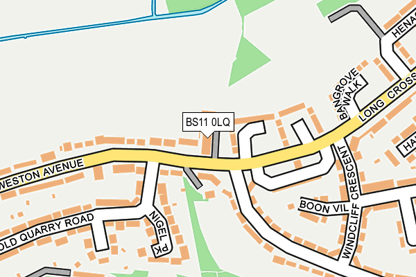 BS11 0LQ map - OS OpenMap – Local (Ordnance Survey)
