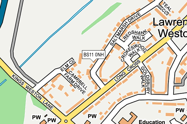 BS11 0NH map - OS OpenMap – Local (Ordnance Survey)