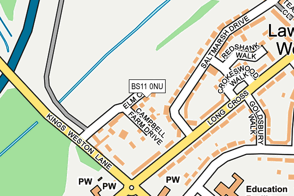 BS11 0NU map - OS OpenMap – Local (Ordnance Survey)