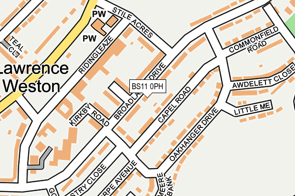 BS11 0PH map - OS OpenMap – Local (Ordnance Survey)