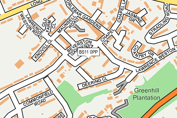 BS11 0PP map - OS OpenMap – Local (Ordnance Survey)