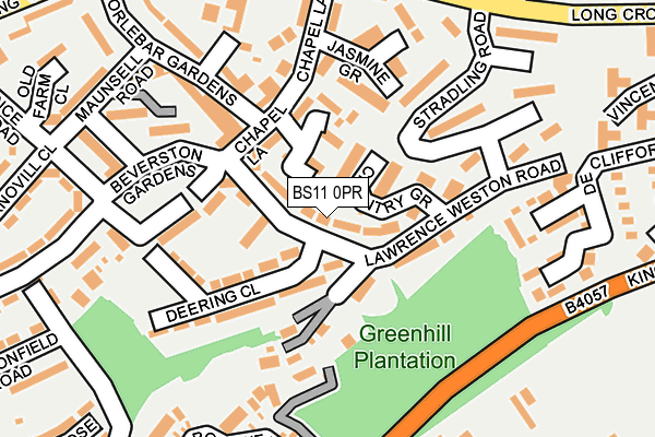 BS11 0PR map - OS OpenMap – Local (Ordnance Survey)