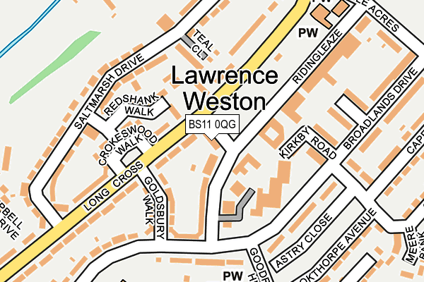 BS11 0QG map - OS OpenMap – Local (Ordnance Survey)