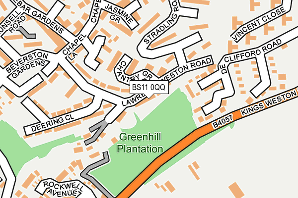 BS11 0QQ map - OS OpenMap – Local (Ordnance Survey)