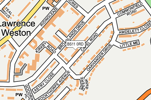 BS11 0RD map - OS OpenMap – Local (Ordnance Survey)