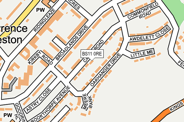 BS11 0RE map - OS OpenMap – Local (Ordnance Survey)