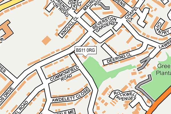 BS11 0RG map - OS OpenMap – Local (Ordnance Survey)