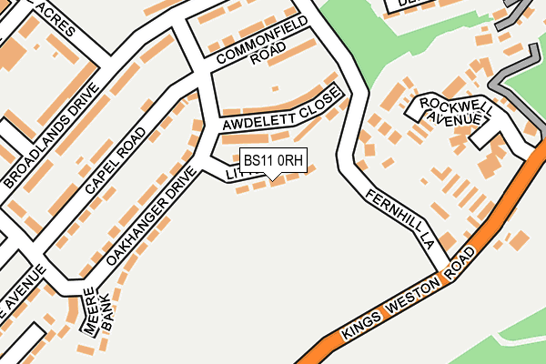 BS11 0RH map - OS OpenMap – Local (Ordnance Survey)