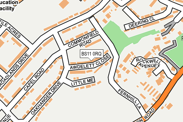 BS11 0RQ map - OS OpenMap – Local (Ordnance Survey)