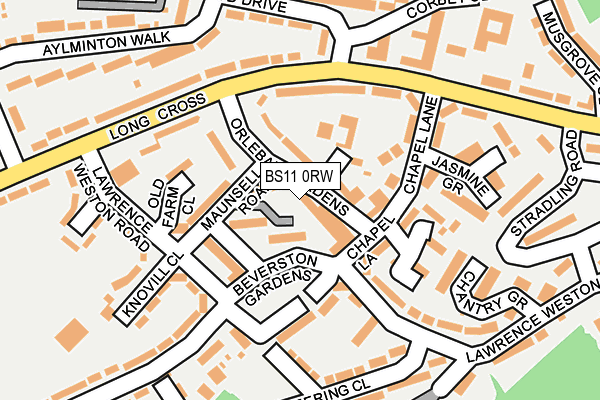 BS11 0RW map - OS OpenMap – Local (Ordnance Survey)