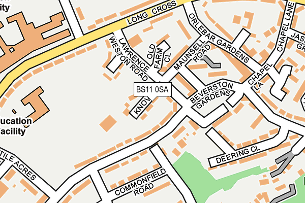 BS11 0SA map - OS OpenMap – Local (Ordnance Survey)