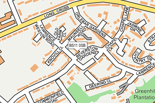 BS11 0SB map - OS OpenMap – Local (Ordnance Survey)