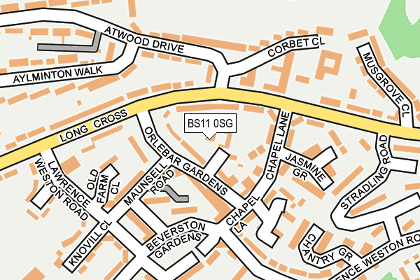 BS11 0SG map - OS OpenMap – Local (Ordnance Survey)