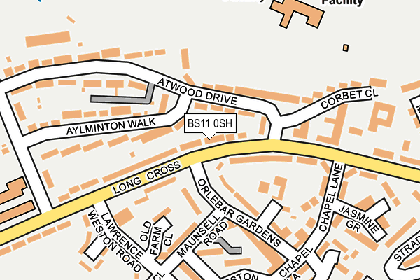 BS11 0SH map - OS OpenMap – Local (Ordnance Survey)