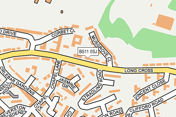 BS11 0SJ map - OS OpenMap – Local (Ordnance Survey)