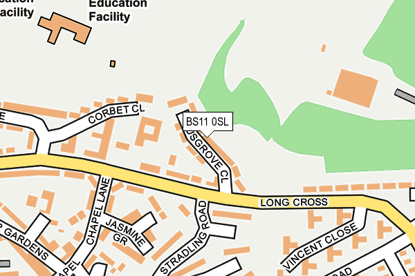 BS11 0SL map - OS OpenMap – Local (Ordnance Survey)