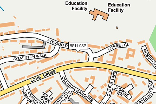 BS11 0SP map - OS OpenMap – Local (Ordnance Survey)