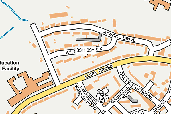 BS11 0SY map - OS OpenMap – Local (Ordnance Survey)