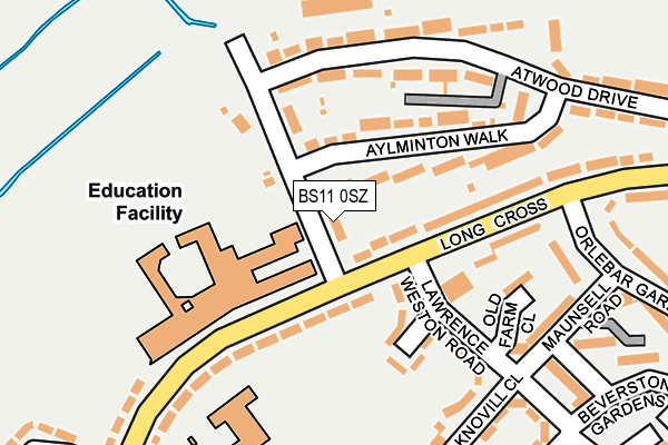 BS11 0SZ map - OS OpenMap – Local (Ordnance Survey)
