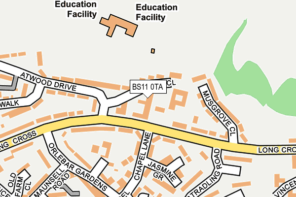 BS11 0TA map - OS OpenMap – Local (Ordnance Survey)