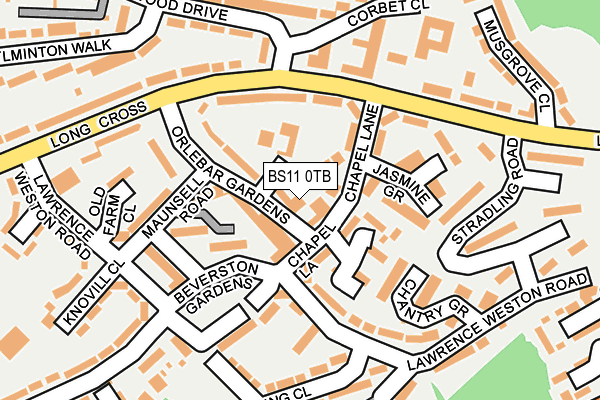 BS11 0TB map - OS OpenMap – Local (Ordnance Survey)