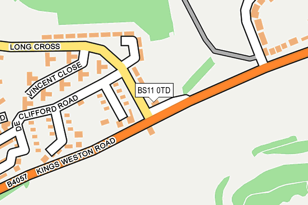 BS11 0TD map - OS OpenMap – Local (Ordnance Survey)