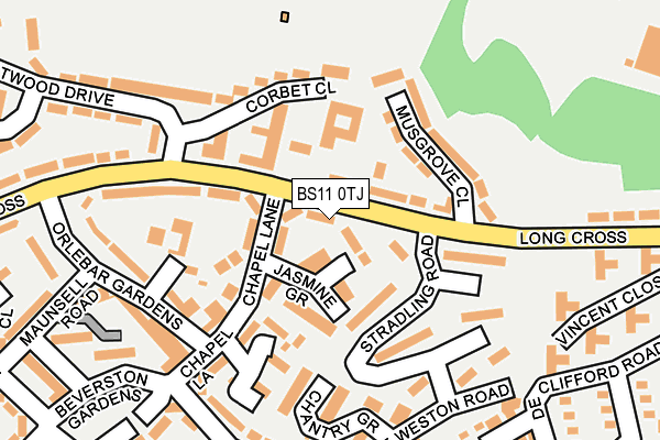 BS11 0TJ map - OS OpenMap – Local (Ordnance Survey)