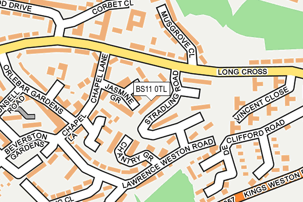 BS11 0TL map - OS OpenMap – Local (Ordnance Survey)