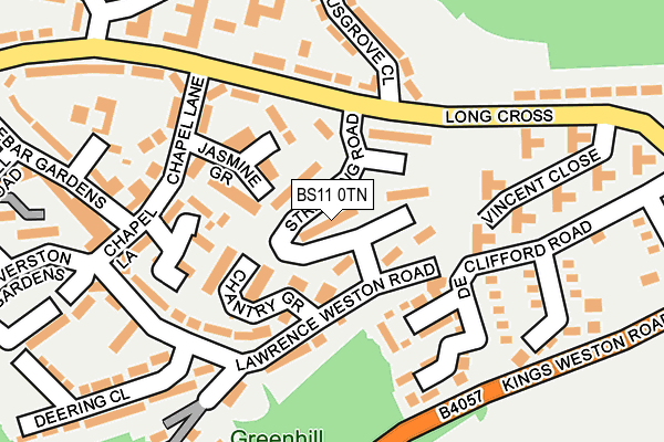 BS11 0TN map - OS OpenMap – Local (Ordnance Survey)