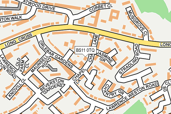 BS11 0TQ map - OS OpenMap – Local (Ordnance Survey)