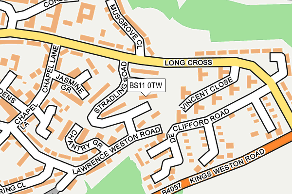 BS11 0TW map - OS OpenMap – Local (Ordnance Survey)