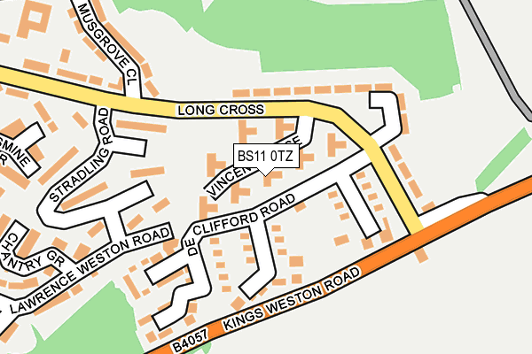 BS11 0TZ map - OS OpenMap – Local (Ordnance Survey)