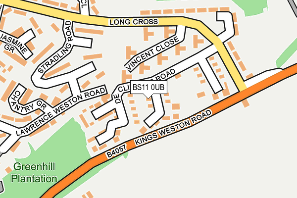 BS11 0UB map - OS OpenMap – Local (Ordnance Survey)