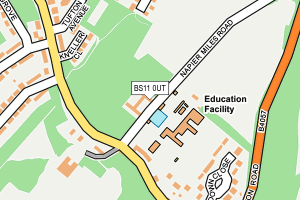 BS11 0UT map - OS OpenMap – Local (Ordnance Survey)