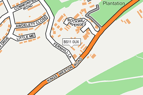 BS11 0UX map - OS OpenMap – Local (Ordnance Survey)